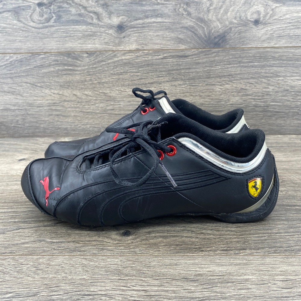 Puma Ferrari Future Cat M2 Sneakers Mens 7 Black Red Leather Driving Shoes